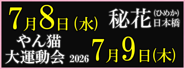 7月8日(水)+9日(木) 『やん猫 大運動会』